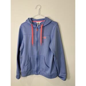 The North Face Women's Fleece Zip-Up Jacket Hoodie Blue Size Large